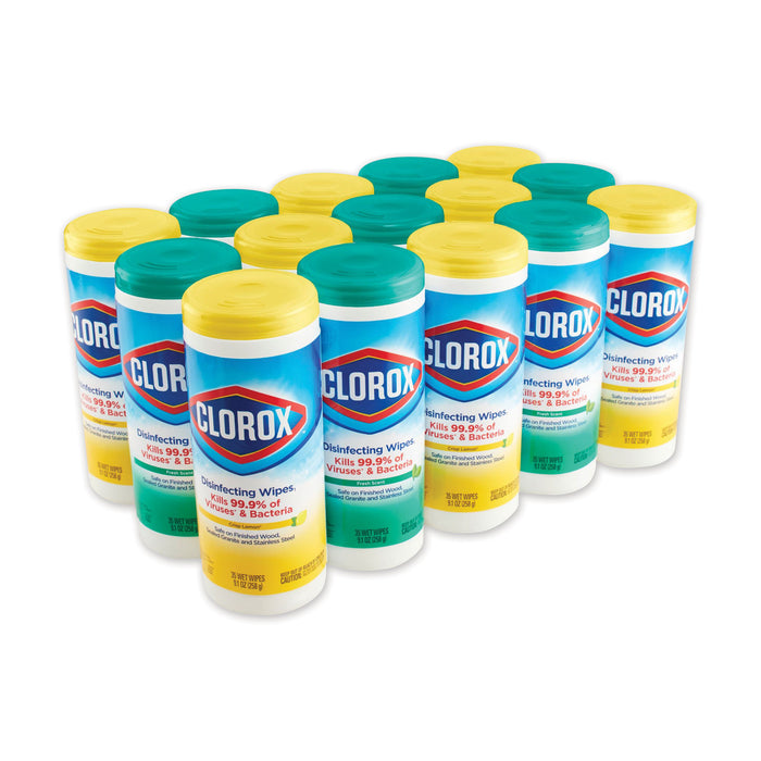 Disinfecting Wipes, 7x8, Fresh Scent/Citrus Blend, 35/Canister, 3/PK, 5 Packs/CT