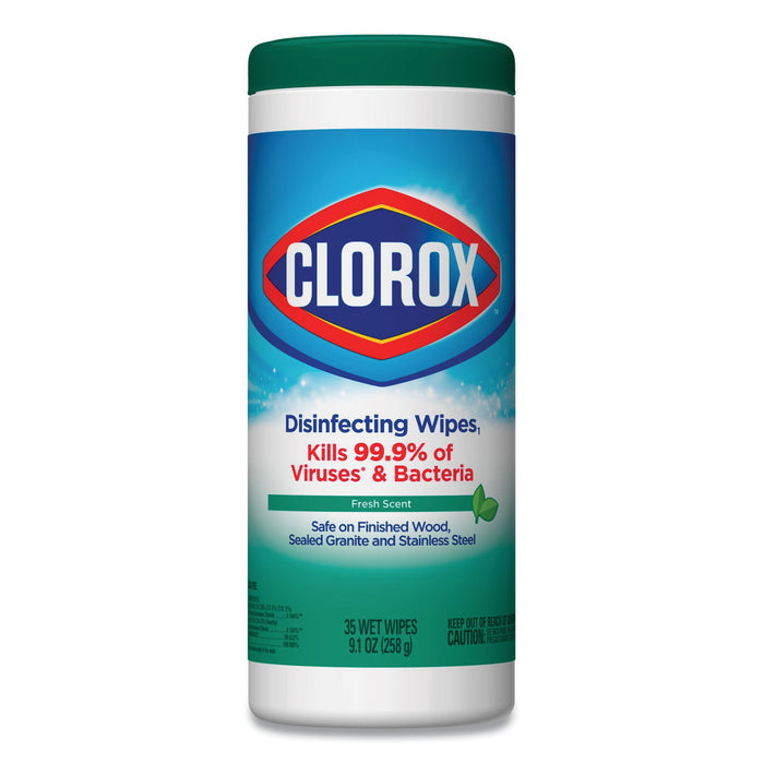 Disinfecting Wipes, 7 x 8, Fresh Scent, 35/Canister
