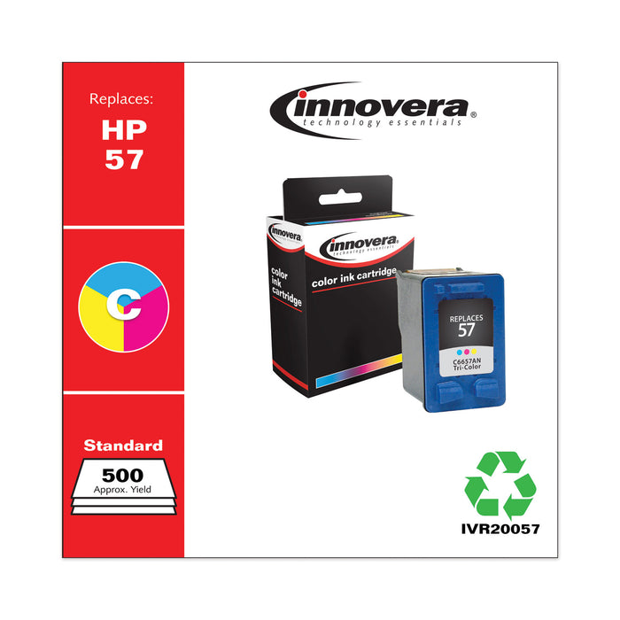 Remanufactured Tri-Color Ink, Replacement For HP 57 (C6657AN), 400 Page Yield