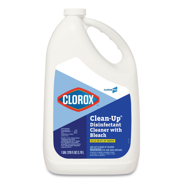 Clean-Up Disinfectant Cleaner with Bleach, Fresh, 128 oz Refill Bottle