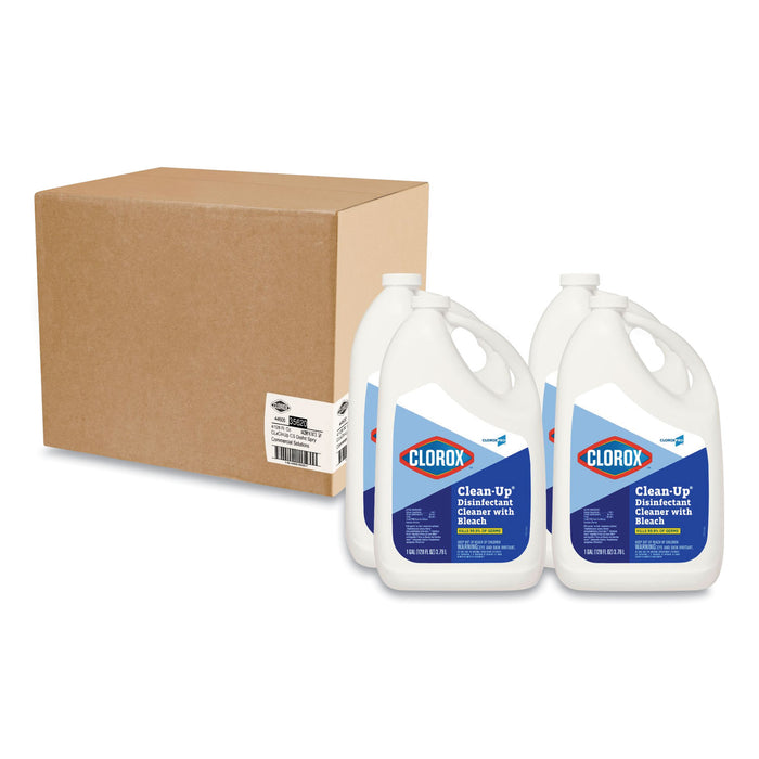 Clean-Up Disinfectant Cleaner with Bleach, Fresh, 128 oz Refill Bottle, 4/Carton