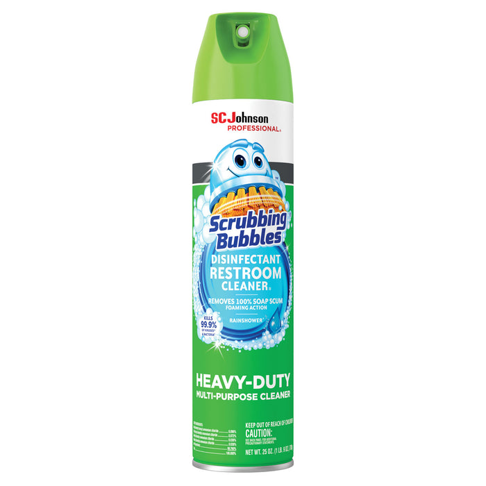 Disinfectant Restroom Cleaner II, Rain Shower Scent, 25 oz Aerosol Can, 12/Carton