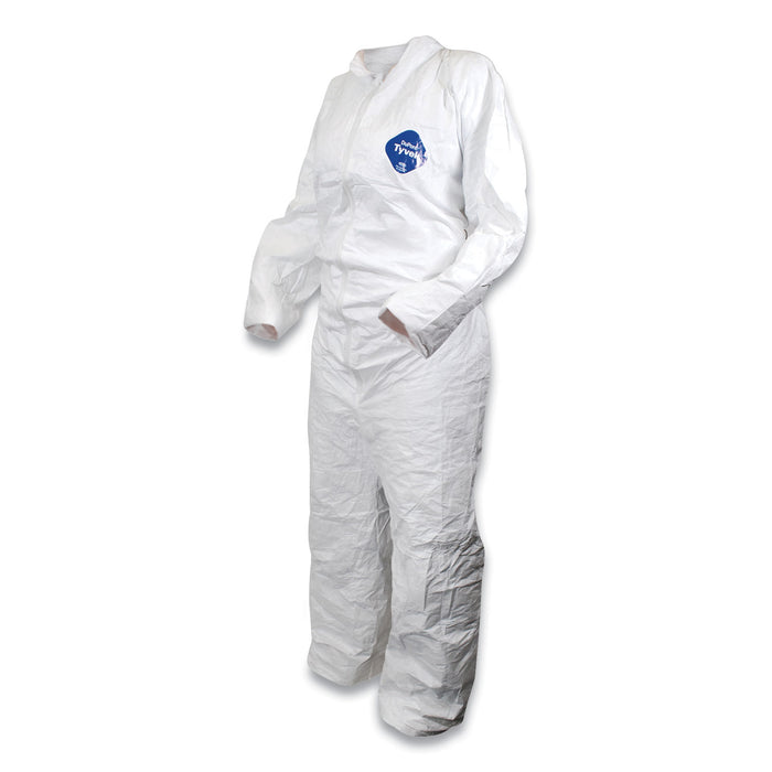 DuPont Tyvek Disposable Coverall, Medium, White, 25/Carton