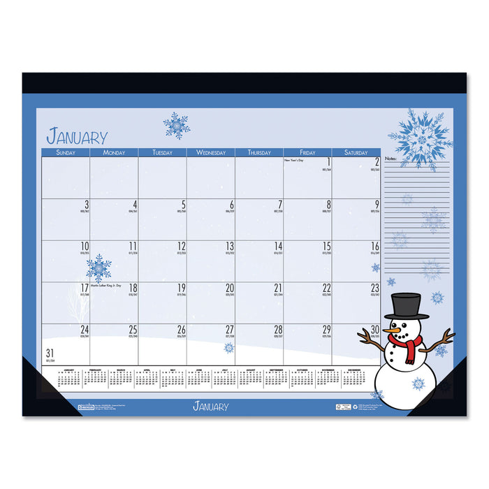 Earthscapes Seasonal Desk Pad Calendar, 18.5 x 13, 2021