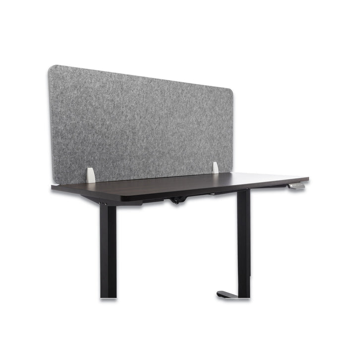 Desk Screen Cubicle Panel and Office Partition Privacy Screen, 54.5 x 1 x 23.5, Polyester, Gray