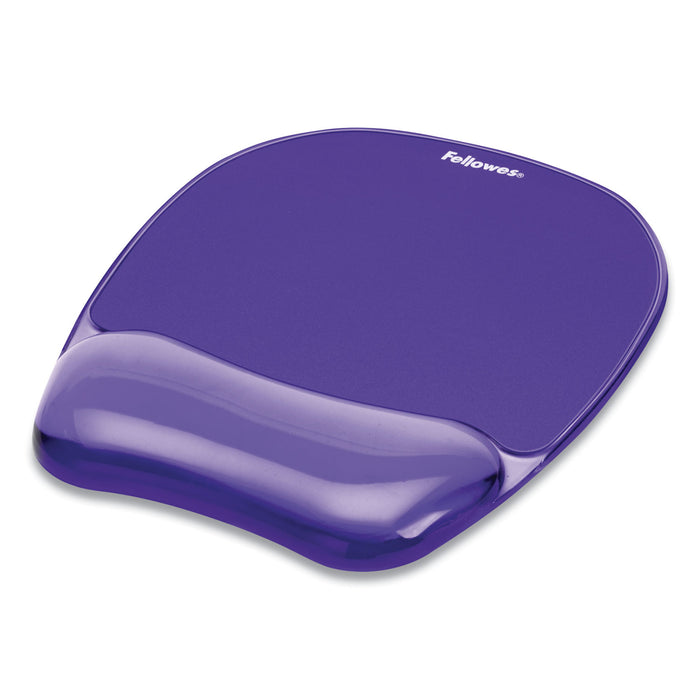 Gel Crystals Mouse Pad with Wrist Rest, 7.87" x 9.18", Purple
