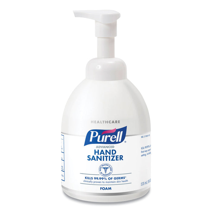 Advanced Foam Hand Sanitizer, 18 oz, Pump Bottle, 4/Carton