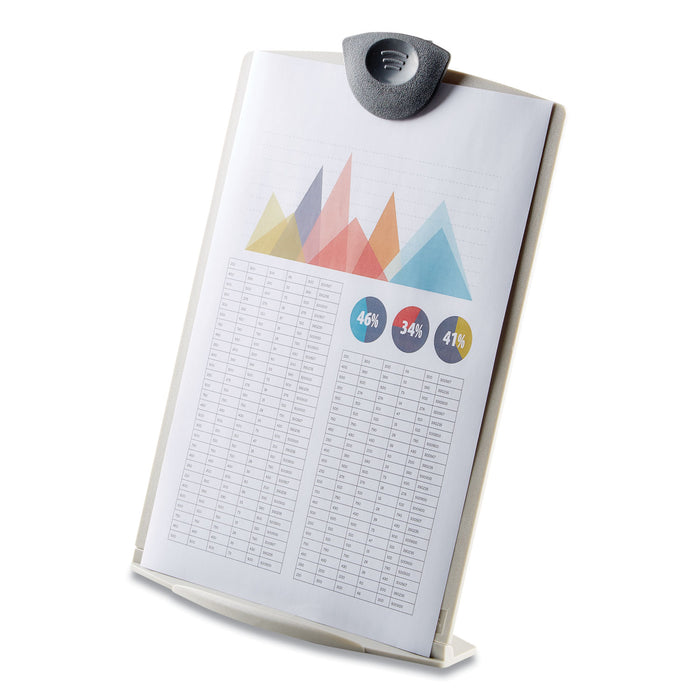 Copy Stand, Plastic, 75 Sheet Capacity, Platinum/Charcoal