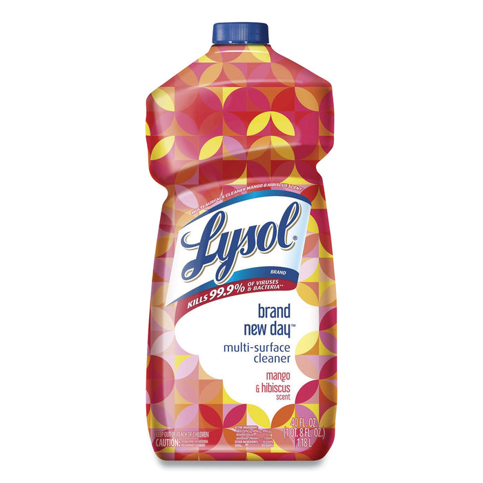 Clean and Fresh Multi-Surface Cleaner, Brand New Day Mango and Hibiscus, 40 oz Bottle, 9/Carton