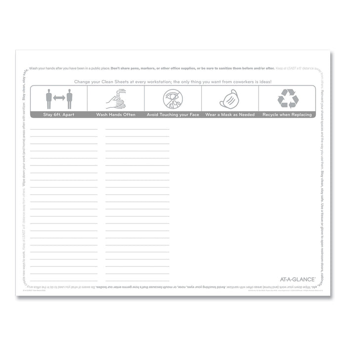 Disposable Clean Sheets, 25 Sheets, 17 x 22, White, 25/Pack