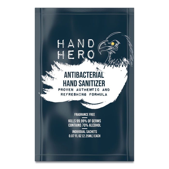 Antibacterial Sachet Gel Hand Sanitizer, 0.07 oz, 50/Box, 48 Boxes/Carton