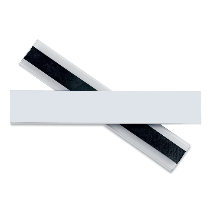 Clear Magnetic Label Holders, Side Load, 6 x 1, Clear, 10/Pack