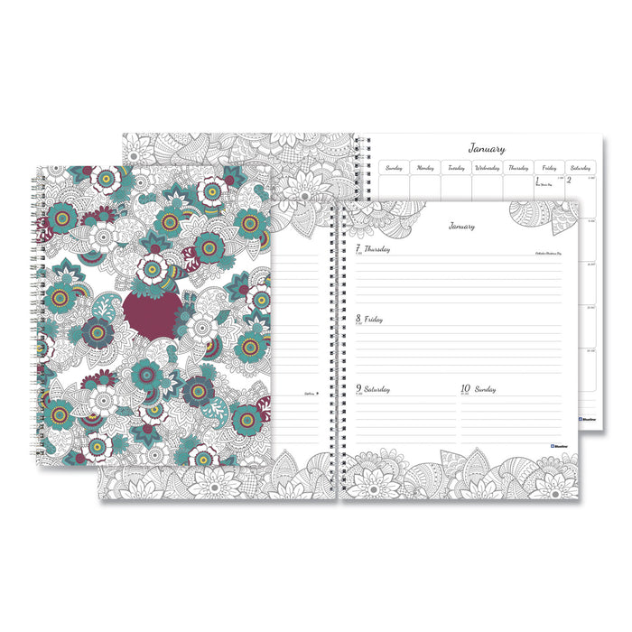 Doodleplan Weekly/Monthly Appointment Book, 11 x 8.5, Botanica, 2021