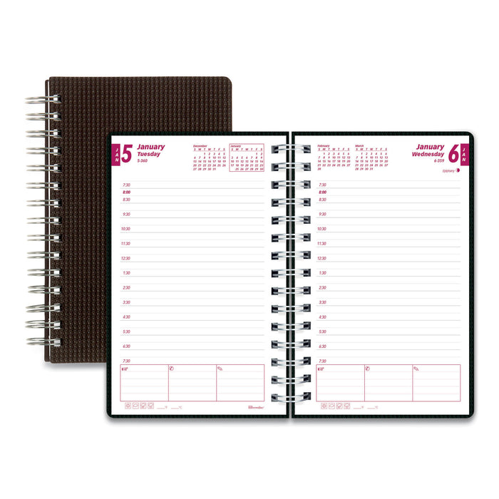 DuraFlex Daily Planner, 8 x 5, Black, 2021