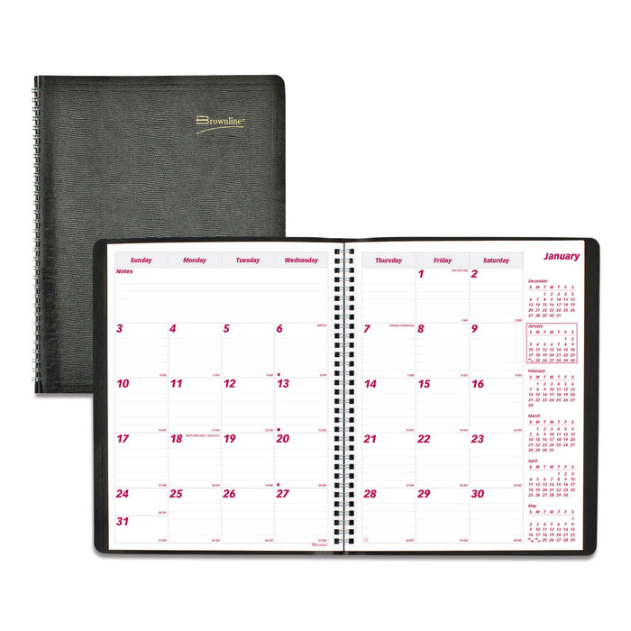 Essential Collection 14-Month Ruled Planner, 11 x 8.5, Black, 2021
