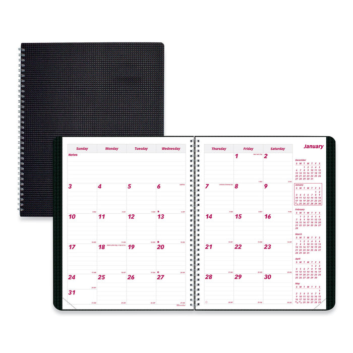 DuraFlex 14-Month Planner, 11 x 8.5, Black, 2021