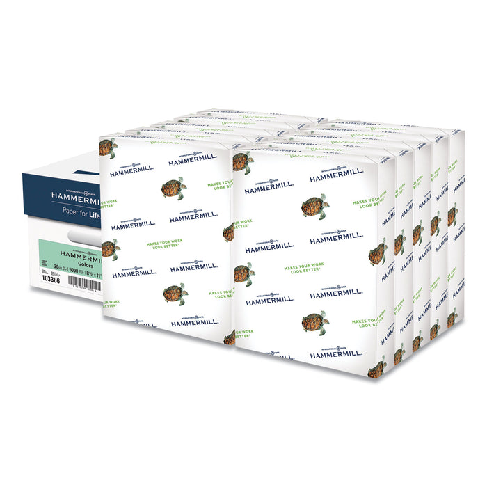 Colors Print Paper, 20lb, 8.5 x 11, Green, 500 Sheets/Ream, 10 Reams/Carton