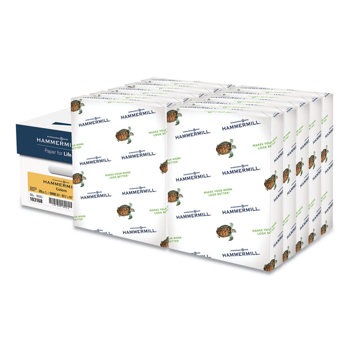 Colors Print Paper, 20lb, 8.5 x 11, Goldenrod, 500 Sheets/Ream, 10 Reams/Carton