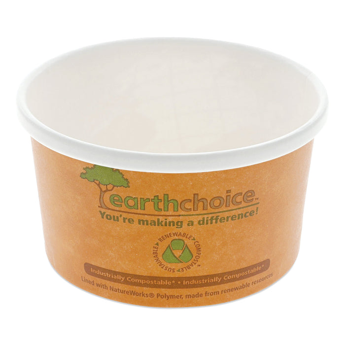 EarthChoice® PLA/Paper Soup Cup, 8 oz, 3 x 3 x 3, Brown, 500/Carton