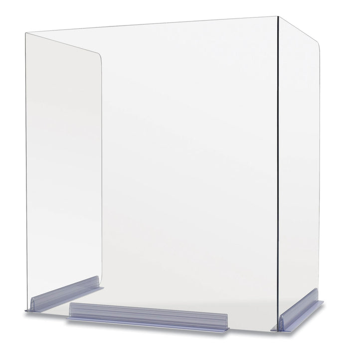 Classroom Barriers, 18 x 14.5 x 20, Polycarbonate, Clear, 4/Carton