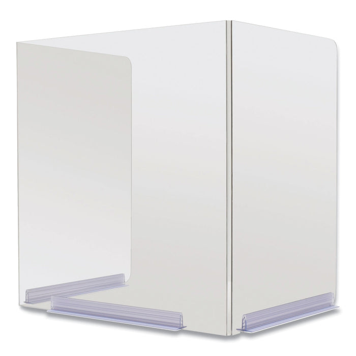 Classroom Barriers, 22 x 16 x 18, Polycarbonate, Clear, 4/Carton