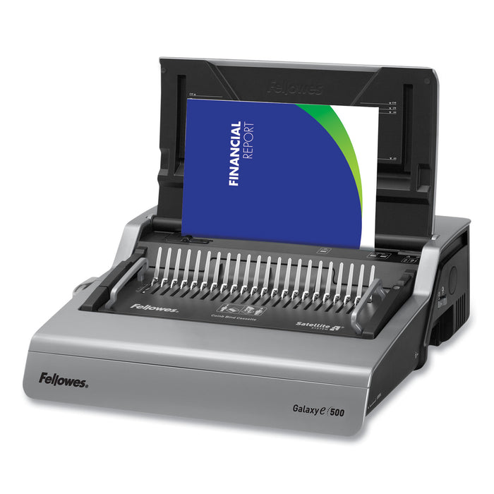 Galaxy 500 Electric Comb Binding System, 500 Sheets, 19 5/8x17 3/4x6 1/2, Gray