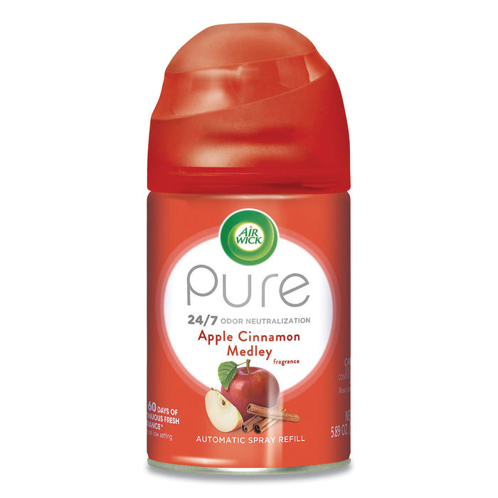 Freshmatic Ultra Spray Refill, Apple Cinnamon Medley, Aerosol, 5.89 oz, 6/Carton