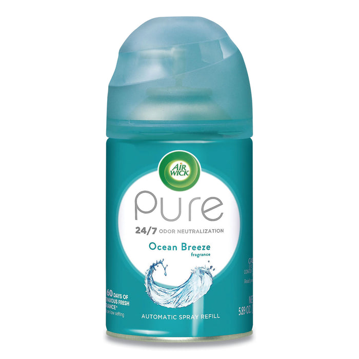 Freshmatic Ultra Automatic Pure Refill, Ocean Breeze, 5.89 oz Aerosol, 6/Carton