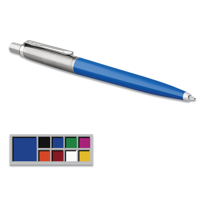 Jotter Retractable Ballpoint Pen, Medium 0.7 mm, Blue Ink/Barrel