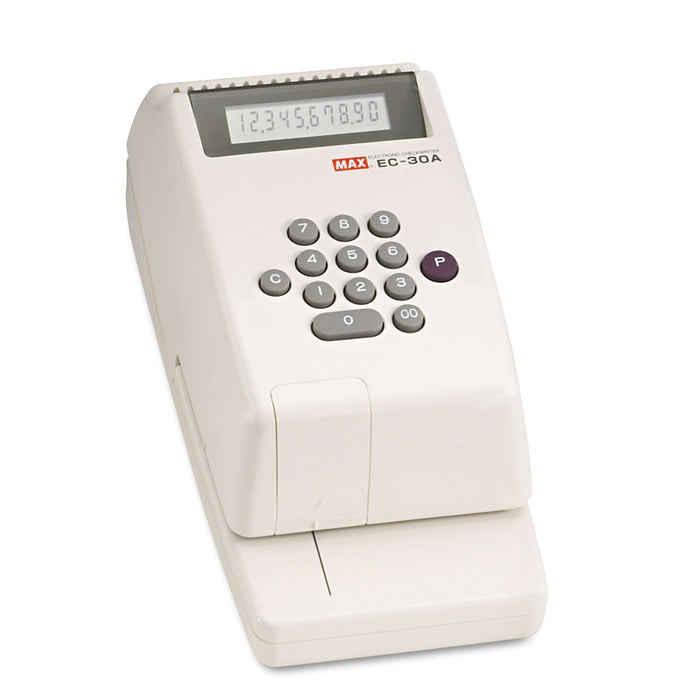 Electronic Checkwriter, 10-Digit, 4-3/8 x 9-1/8 x 3-3/4