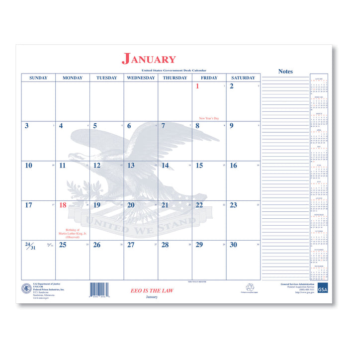 7510016648788, Calendar Blotter, 18 x 22, 2021