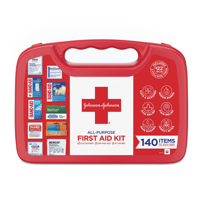 All-Purpose First Aid Kit, 140-Pieces, Plastic Case