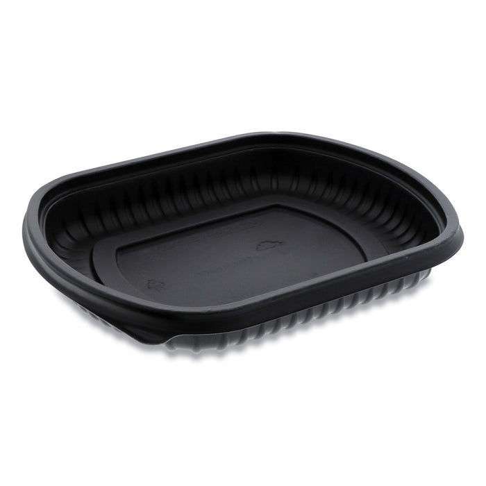 EarthChoice ClearView MealMaster Container, 16 oz, 8.13 x 6.5 x 1, 1-Compartment, Black, 252/Carton