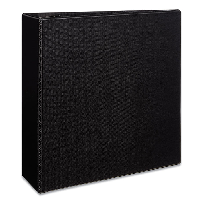Durable Non-View Binder with DuraHinge and EZD Rings, 3 Rings, 4" Capacity, 11 x 8.5, Black, (7801)