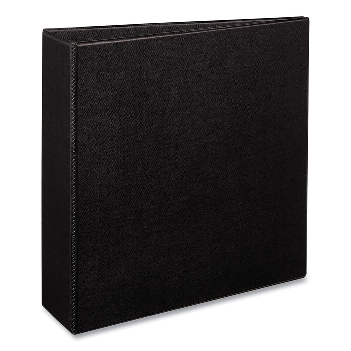 Durable Non-View Binder with DuraHinge and EZD Rings, 3 Rings, 3" Capacity, 11 x 8.5, Black, (7701)