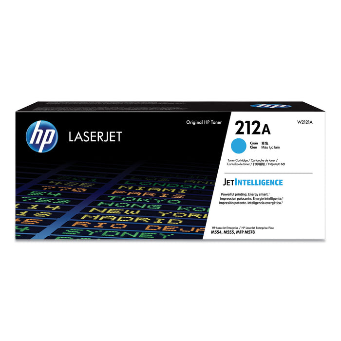 HP 212A, (W2121A) Cyan Original LaserJet Toner Cartridge