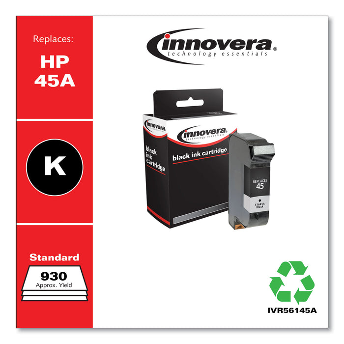 Compatible Black Ink, Replacement for HP 45A (51645A), 930 Page-Yield