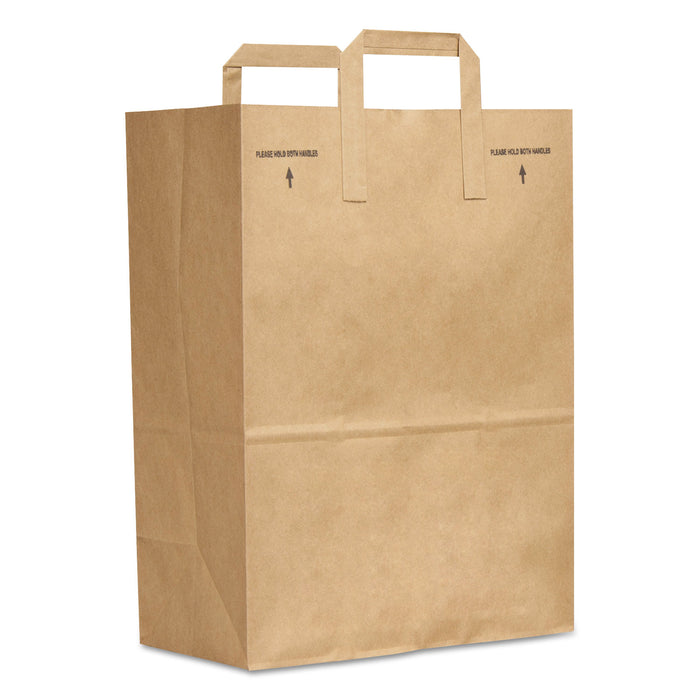 Grocery Paper Bags, 70 lbs Capacity, 1/6 BBL, 12"w x 7"d x 17"h, Kraft, 300 Bags
