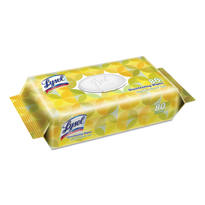 Disinfecting Wipes Flatpacks, 6.75 x 8.5, Lemon and Lime Blossom, 80 Wipes/Flat Pack, 6 Flat Packs/Carton