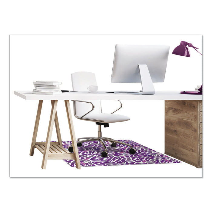 FashionMat Chair Mat, Rectangular, 35 x 40, Rain
