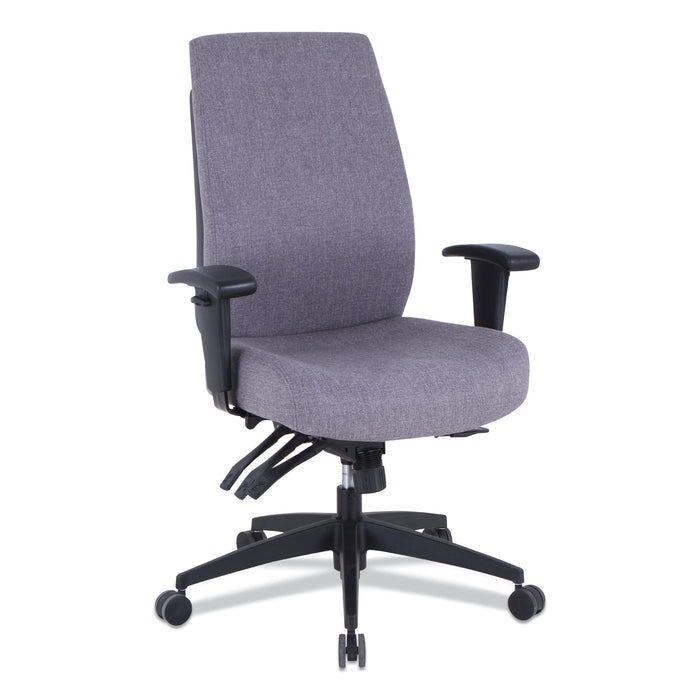 Alera Wrigley Series 24/7 High Performance High-Back Multifunction Task Chair, Up to 275 lbs, Gray Seat/Back, Black Base