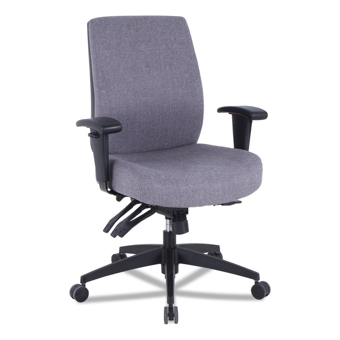 Alera Wrigley Series 24/7 High Performance Mid-Back Multifunction Task Chair, Up to 275 lbs, Gray Seat/Back, Black Base