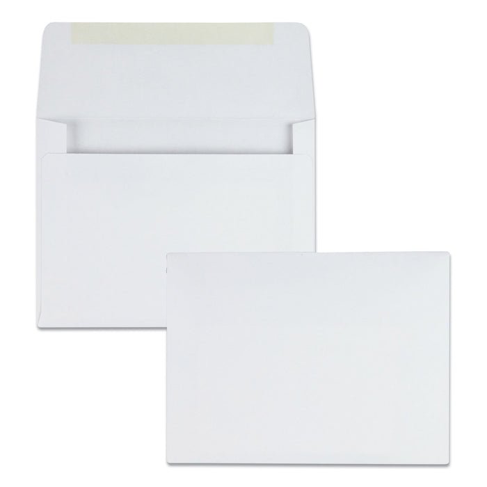 Greeting Card/Invitation Envelope, A-2, Square Flap, Gummed Closure, 4.38 x 5.75, White, 500/Box