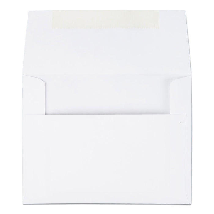 Greeting Card/Invitation Envelope, A-2, Square Flap, Gummed Closure, 4.38 x 5.75, White, 100/Box