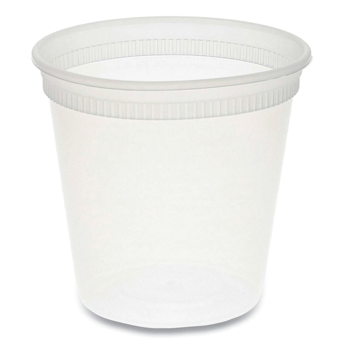 DELItainer Microwavable Container Bulk, Translucent, 24 oz, 4.35 x 4.35 x 4.55, 480/Carton