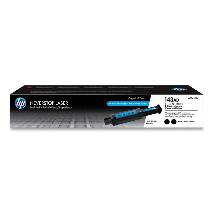 HP 143A (W1143AD) 2-Pack Black Original Laser Toner Cartridges