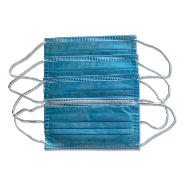 General Use Kids Face Mask, Fits 6 to 12 Year Old Child, Blue, 50/Box