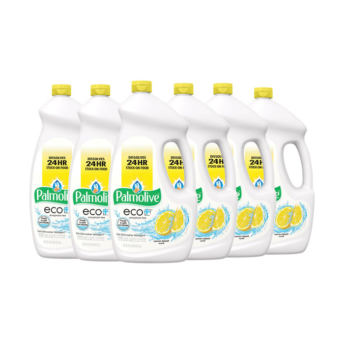 Automatic Dishwashing Gel, Lemon, 75oz Bottle, 6/Carton