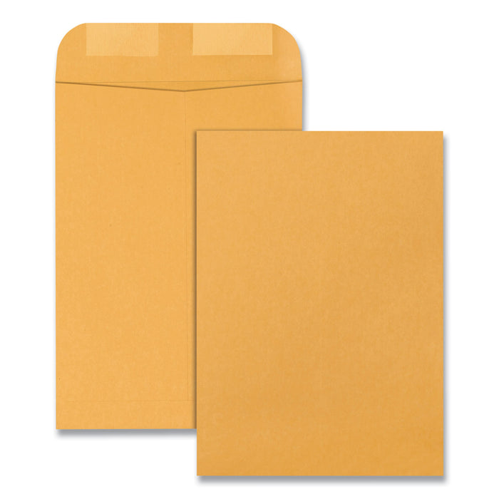 Catalog Envelope, #6, Cheese Blade Flap, Gummed Closure, 7.5 x 10.5, Brown Kraft, 500/Box