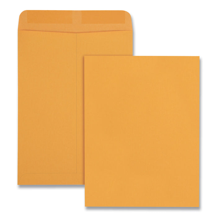 Catalog Envelope, #10 1/2, Cheese Blade Flap, Gummed Closure, 9 x 12, Brown Kraft, 100/Box
